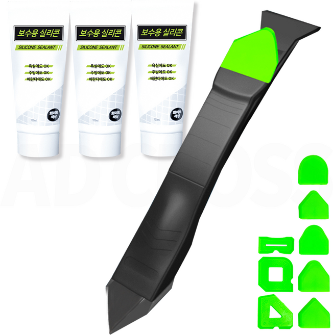 [애드크로스 홈쇼핑]타일 줄눈 다용도 틈새 시공 쇼킹마스터 실리콘 보수 욕실 주방 화장실 곰팡이, 1세트, 1세트