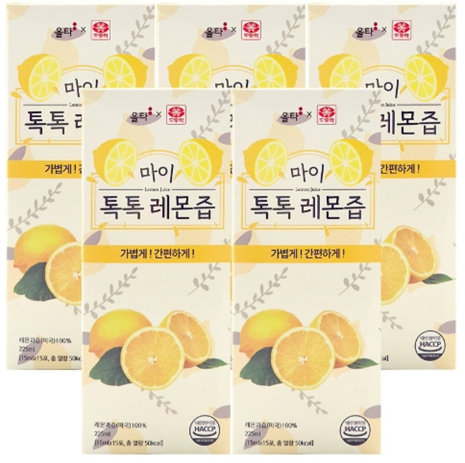 도투락 마이 톡톡 레몬즙, 225ml, 5개