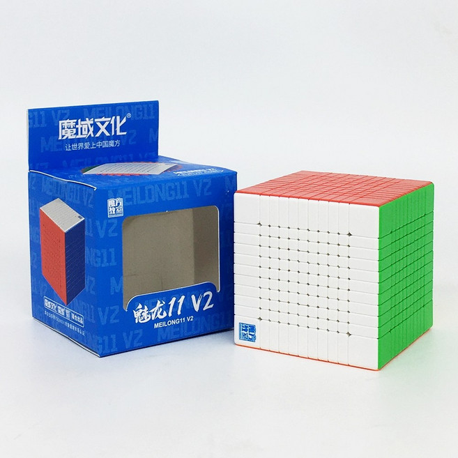 11X11 MoYu 메이롱 V2 큐브 뭐위 MeiLong V2 큐브 / 15개 이상 구매시 마론 8색펜 1개 증정, 혼합색상