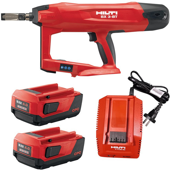 HILTI 힐티 충전식 노가스타정기 스레드스터드고정용 BX3-BT A22 4.0세트 케이스(특수형), 1개