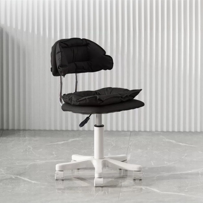 니뜰리히 코라 보조의자 스툴 의자 화장대 바퀴달린 미용 미니 원형, 블랙, 1개