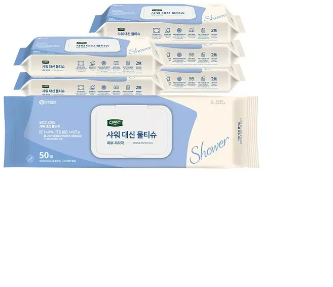 디펜드디펜드 샤워 대신 물티슈 캡 50매X12팩, 60g, 1개