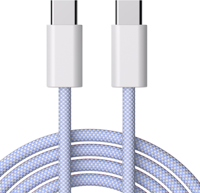 굿밸류 C타입-C타입 컬러 웨이브 PD 60W 고속충전케이블, 퍼플, 1개, 2m