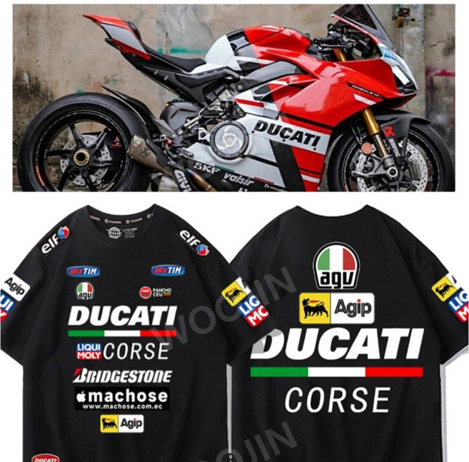 모터스포츠 레이싱 남녀공용 라운드넥 반팔 티셔츠