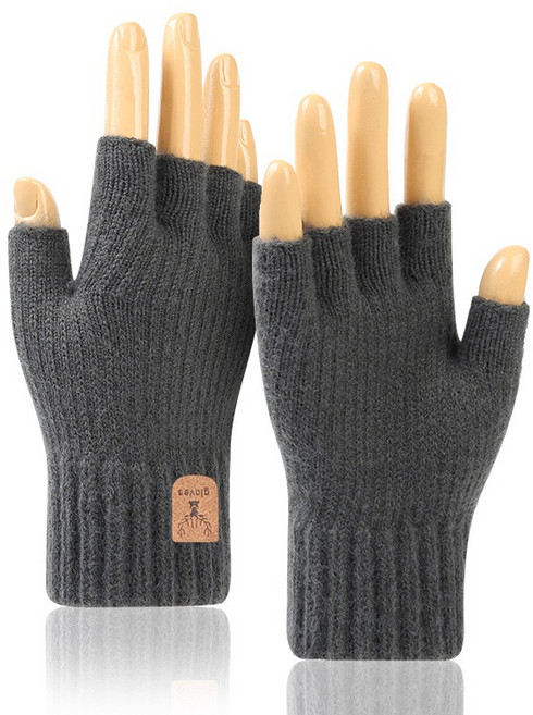 클린바이 겨울 기모 옥외 실내 사무실 컴퓨터 털 기모 스마트폰 터치 남여공용 손가락장갑