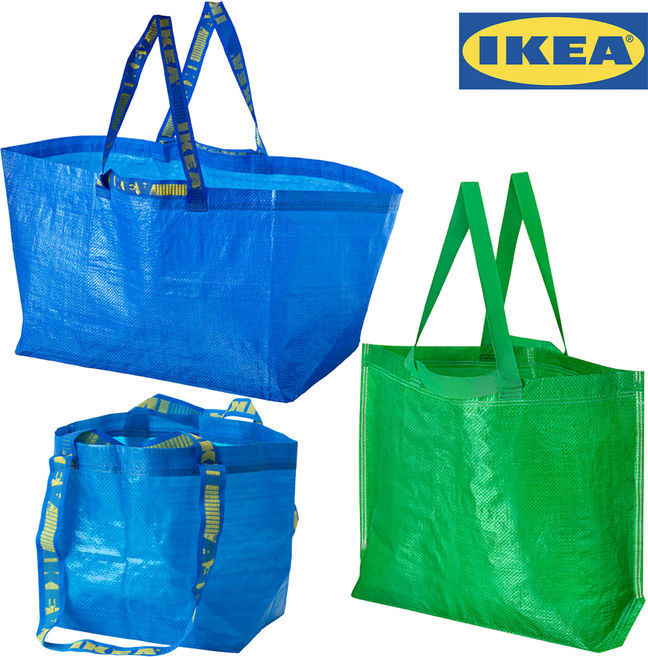이케아 정품 장바구니 타포린백 세트, 1세트, L+M+S
