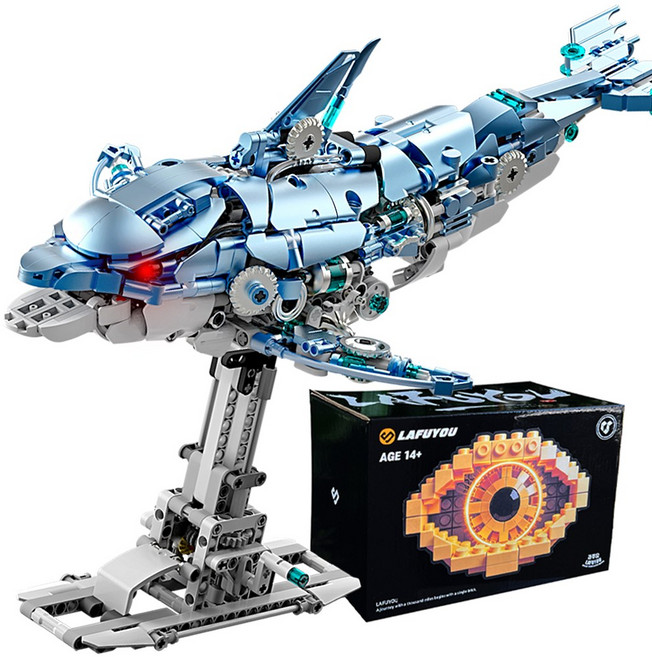 라푸유 돌고래 MOC블록 피규어 프라모델 Delphinus capensis 어른장난감 주말생활 블록선물 MOC블럭, 1개, No.13099