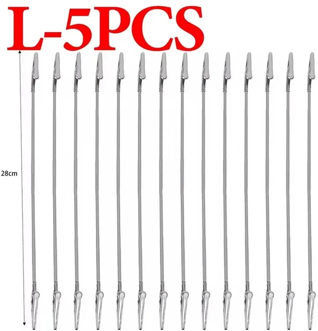50/1개 더블 헤드 악어 클립 유연한 금속 롱 호스 DIY 메모 카드 사진 그림 메모 가격표 홀더 사무용품, 28cm 5pcs, 02 28cm 5pcs