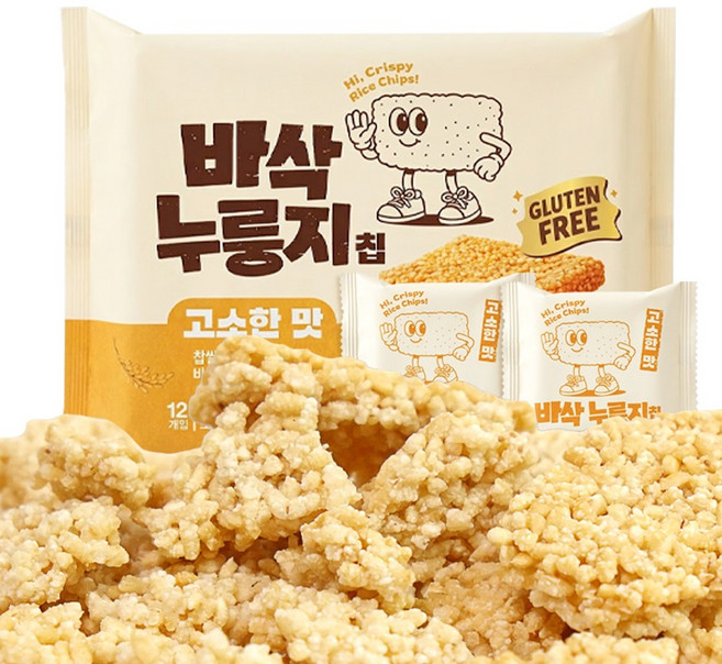 추억의 찹쌀 누룽지팝 누룽지칩 고소한맛 288g(12입) x 2개 / 총 576g(24입), 24g, 24개