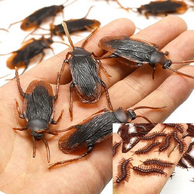 만우절 재미 벌레 페이크 플라스틱 곤충 모형 바퀴벌레, 1개