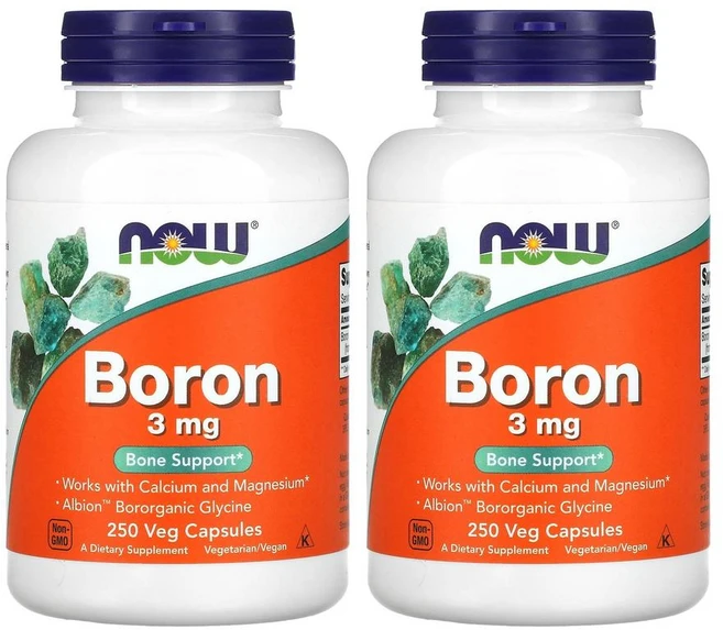 나우푸드 붕소 3mg 보론 BORON veg caps 직배송 Mineral, 250정, 2개 - 쿠팡