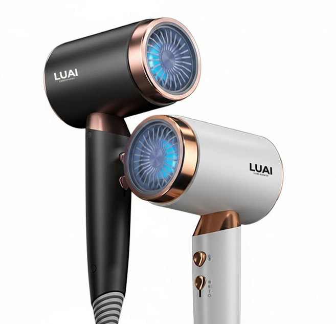 LUAI 고출력 가벼운 BLDC 헤어드라이기 2000W, 블랙