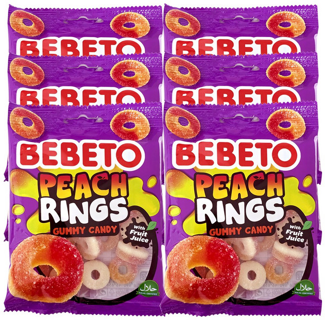 베베토 피치향링 젤리 80g X 6개 아이간식 학생간식