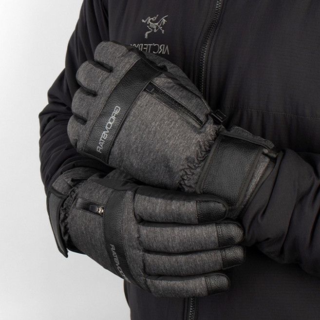 스포츠방한장갑 겨울 여성 남성 레저활동 등산 야외작업, 그레이, 1개