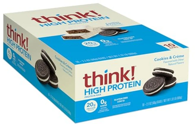 think! 단백질 바 고단백 스낵 프리 코셔 친화적 think! Protein Bars High Protein Snacks Gluten Free Kosher Frie, 1개 - 쿠팡