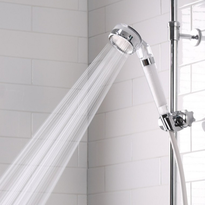 원터치 LED온도표시 샤워기헤드 워터폴 수압상승 고압 절수 욕실 녹물제거 샤워기필터 세트, LED온도표시 샤워기 본체, 1개