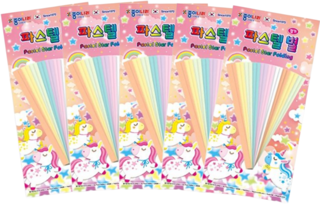 종이나라 파스텔 별접기 120매 5개 별종이접기 별종이 별색종이 파스텔 종이접기