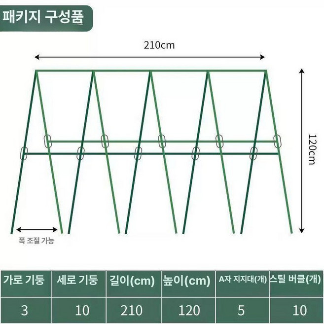 넝쿨 지지대 고추 호박 굵기 원예 포도 1개 굵기, 16mm M, 중간