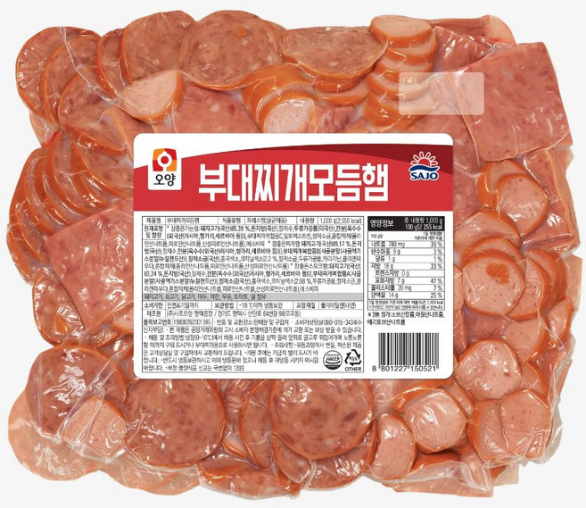 오양 부대찌개 모듬햄 1000g, 1kg, 1팩