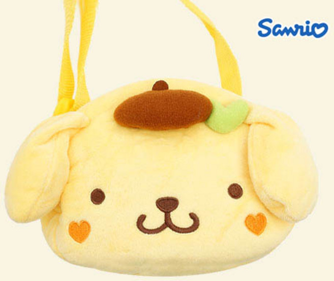 산리오 폼폼푸린 큐티 얼굴 크로스백 핸드폰 가방 파우치
