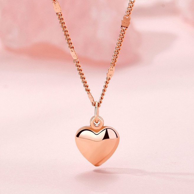 ONRA 여성 18k 도금 미니 통통 하트목걸이 데일리 목걸이 선물추천