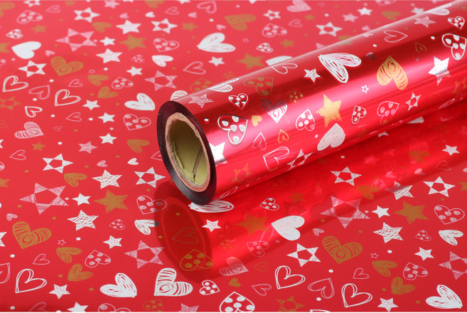 노크 별하트 비닐포장지, 1개, 빨강