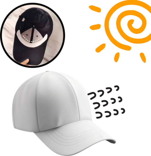 골프 캡 가드 모자 땀 흡수 패드 오염 방지 클린 테이프 라이너 변색 보호 가드 패치, 블랙, 1개