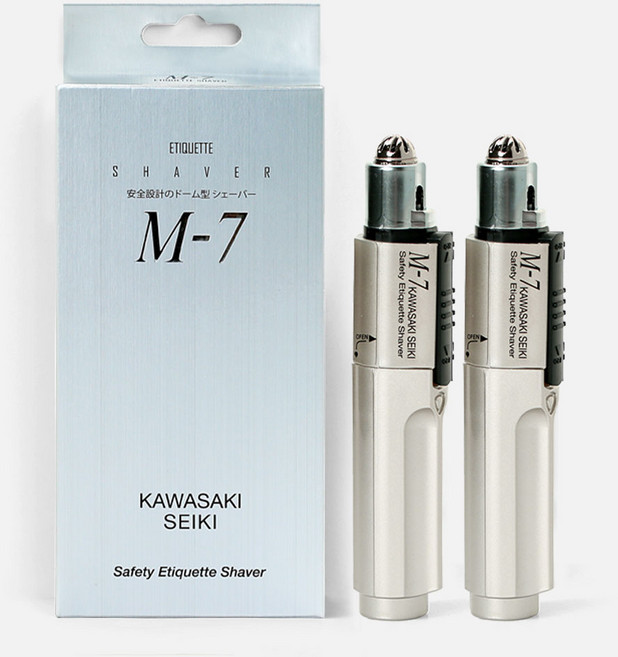 가와사키 프리미엄 코털제거기 M-7 돔형특허 콧털정리기, 2개