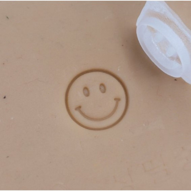 [아크릴도장] 스마일 별 클로버 3종 택1 비누도장 도예 도자기 쿠키 떡도장