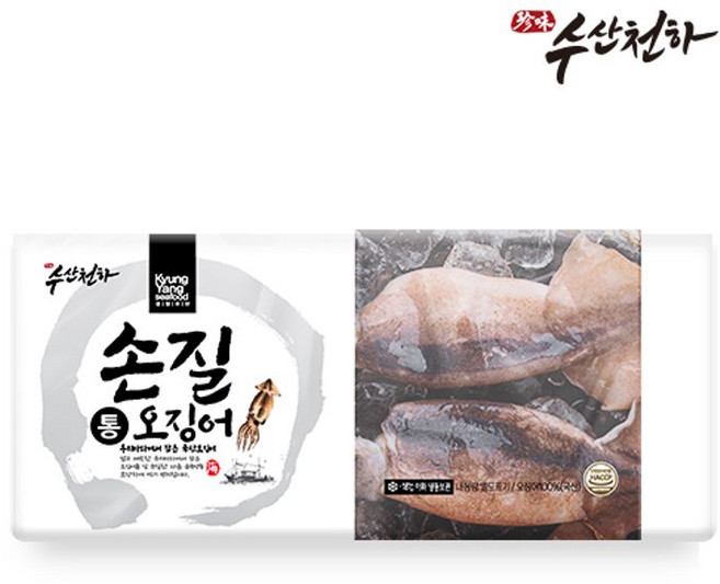 국내산 손질 통오징어, 7개, 180g