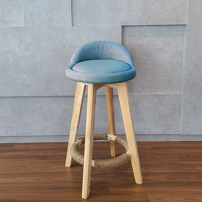 코지테일러 회전 아일랜드 식탁의자 홈바 주방 거실 회전 바텐 스툴 바 체어 60cm B101, 블루