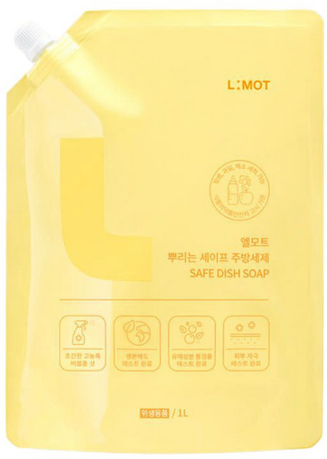 엘모트 뿌리는 세이프 주방세제 리필, 1L, 1개