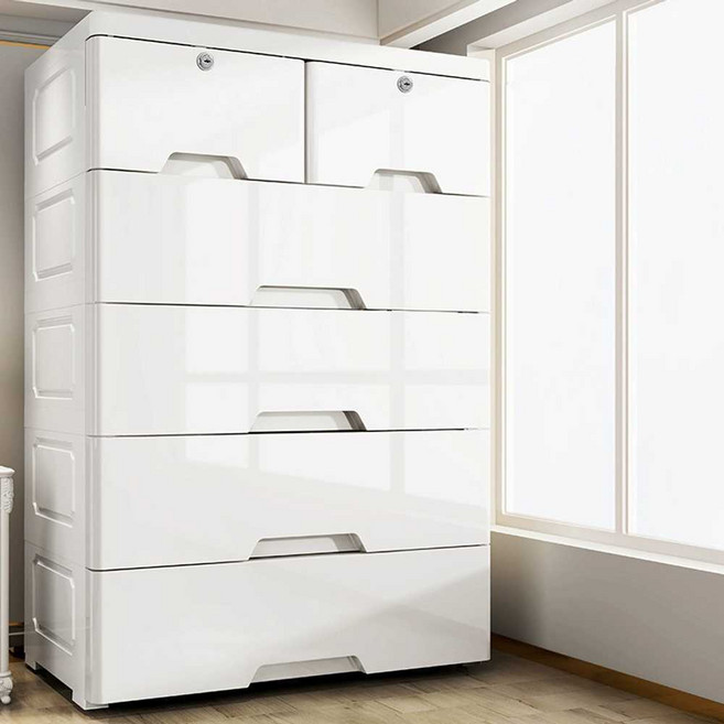 플라스틱서랍장 옷장 수납장 대형 오단서랍장 원룸 수납함 초대형 플라스틱 가정용, 12. 5단-37x38cm