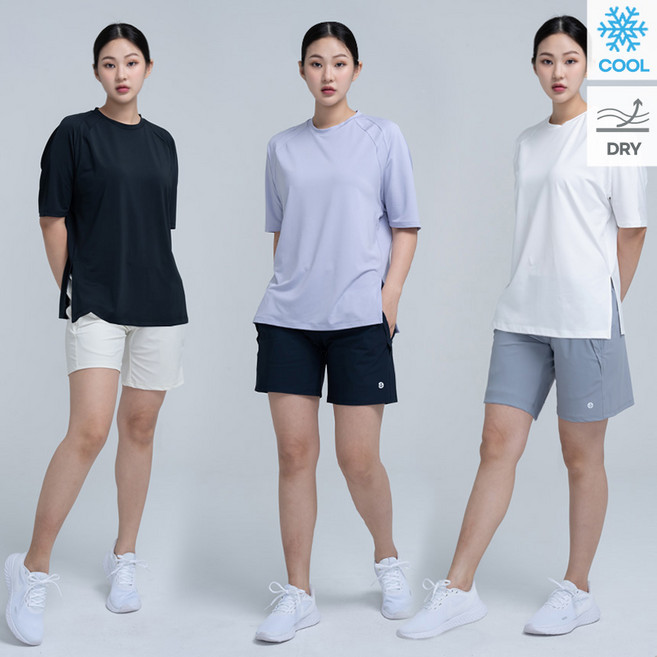 [봄 페스타] 얼티밋기어 쿨링 프레시 여성 반팔티셔츠 반바지 여름팬츠 냉감기능 빠른건조 스트레치 러닝복 운동복
