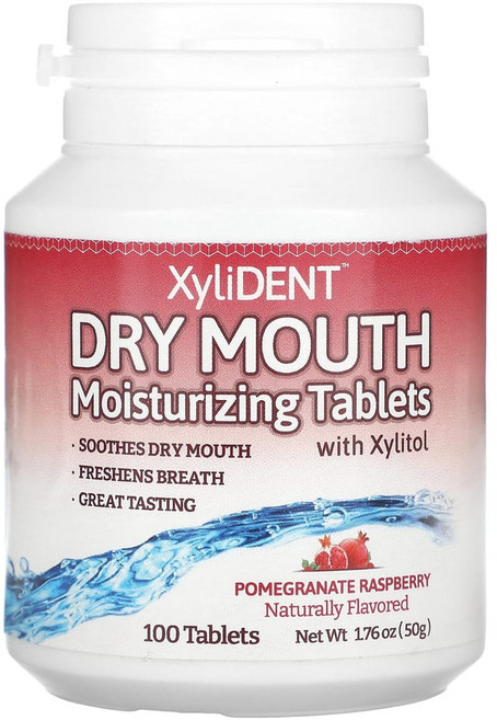 아이허브 구강건조 자일리톨 보습 정제 석류 라즈베리 100정, XYD60645, 1개