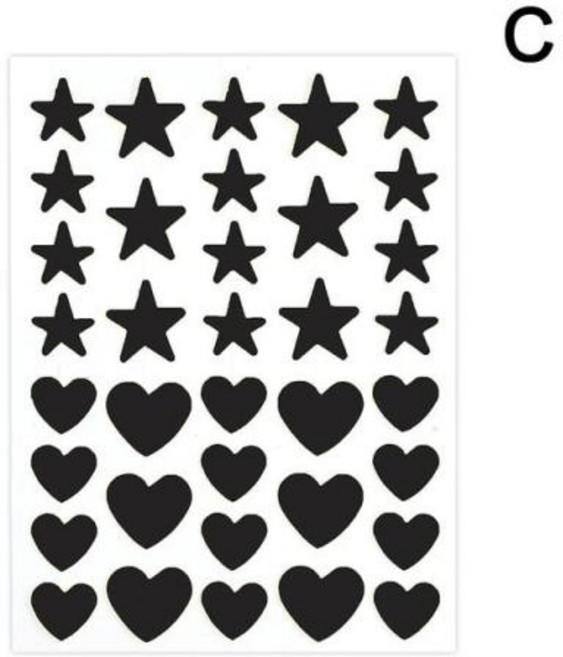 하이드로콜로이드 스타 안티 앤스 패치 여드름 제거 스티커 부드러운 수리 보이지 않는 컨실러 패치 진정 페이셜 케어 28 개백, 1개, 3) Black