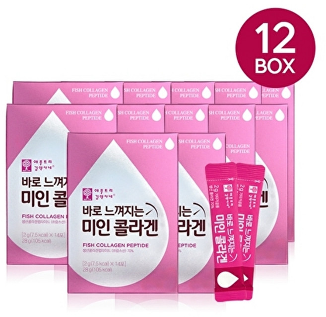 애플트리 김약사네 [애플트리김약사네] 바로느껴지는 미인콜라겐(J), 28g, 12박스