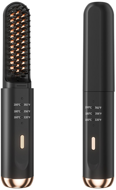 ANION 負離子直髮梳 - 直髮造型 55W, KR-無線負離子直髮梳, 黑色, KR