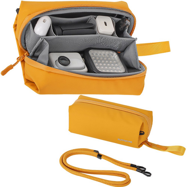 써니라이프 인스타360 시리즈 멀티 유즈 파우치 액션캠 GO3S/GO3 울트라/X5 액션카메라 가방 악세사리, 옐로우, 인스타360 시리즈 파우치