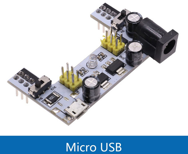 PCB BOARD 모듈 MB 장치 웨이 흰색 공급 전용 3V 전원 브레드보드 검정 미니 MB102 USB 5V 솔더리스 보드 102, 옵션 1