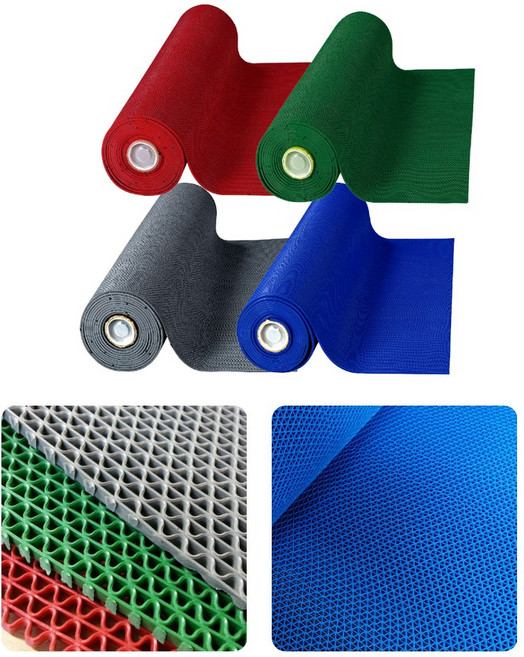 초면애 미끄럼방지 수영장매트 라이트Z 5mm 120cm폭 12M 현관매트 롤, 블루 12M, 2개