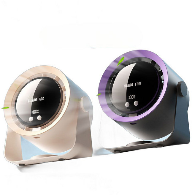 레트로 무선 무소음 타워팬 소형 사무실 4단 선풍기 캠핑 회전, 카키색 충전식 7000Ah 7 블레이드, 0mAh, 1개