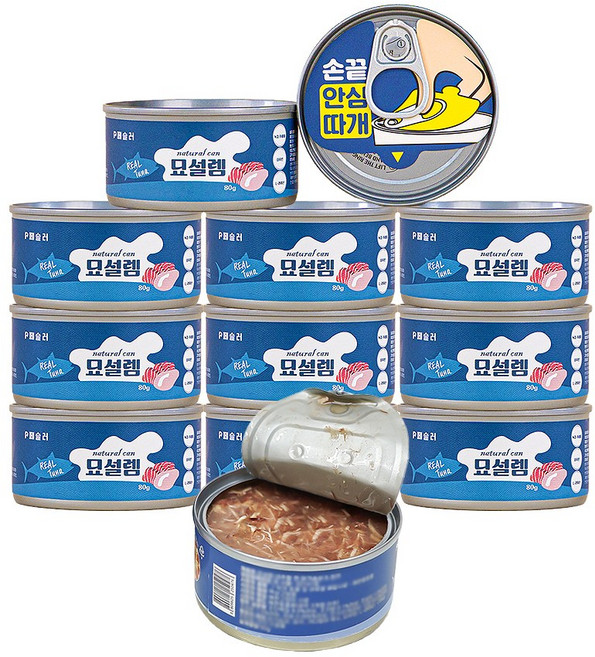 페슬러 고양이 묘설렘 간식 내추럴 캔, 혼합맛(닭가슴살/참치), 80g, 12개