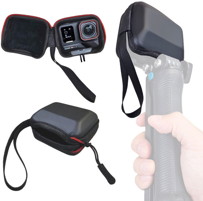 호환 인스타360 에이스 프로 2 파우치 케이스 에어폼 커버 하단오픈형 고프로 GO3S GO3 오즈모 액션 호환, 2개, n1976 하단오픈형 액션캠파우치