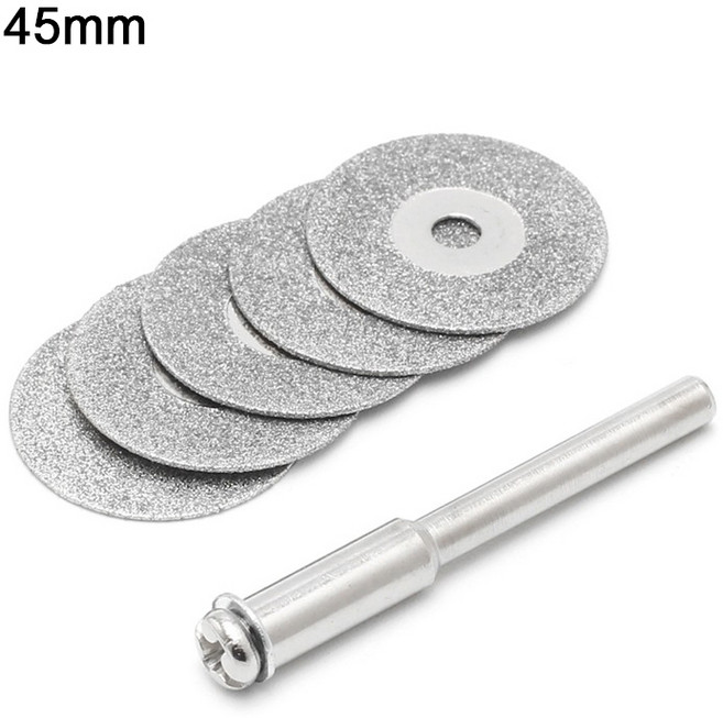 Dremel 공구 로터리 액세서리용 미니 커팅 디스크 다이아몬드 그라인딩 휠 회전식 원형 톱날 연마, [06] 45mm
