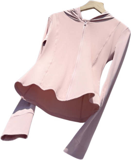 선프루프 UPF50+ 여성 여름용 자외선 완벽 차단 아이스 래시가드, 핑크