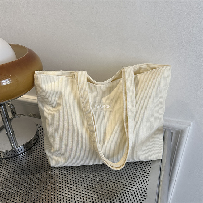 엑스비지 패션 코듀로이 토트백+미니 파우치 세트