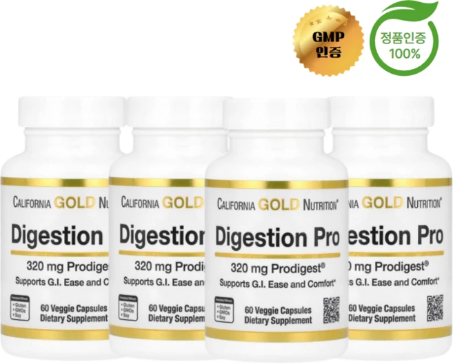 2+2 CGN 다이제스천 프로 아티초크 생강 추출물 320mg 60정, 4개 - 쿠팡