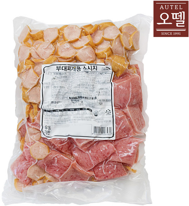 부대찌개용 모둠소시지(오뗄 모듬소세지 1K) 식자재마트 대용량 업소용 도이치모듬소시지 소시지 간식 안주 소세지 모둠 모듬소시지, 1kg, 1개