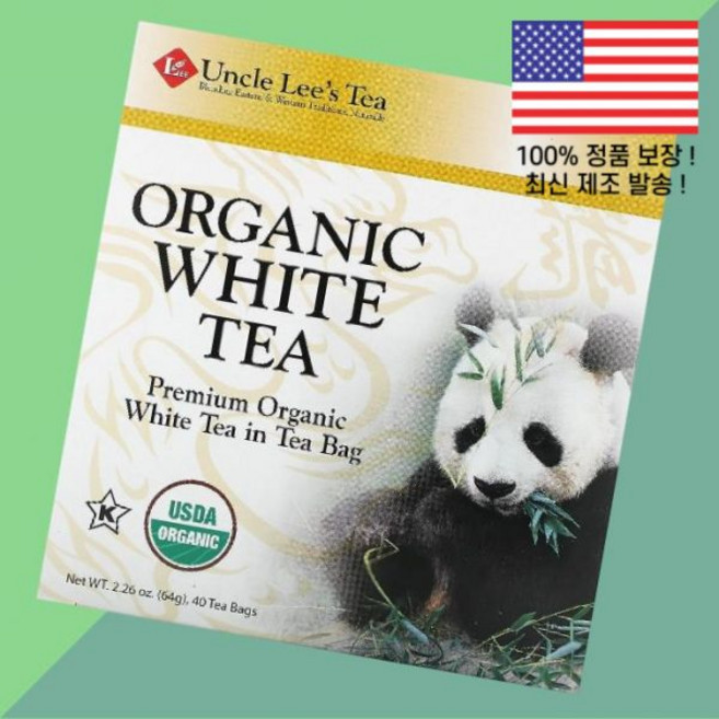 엉클 리의 차 백차 티백 40개 2.26온스 64g Uncle Lee's Tea, 1